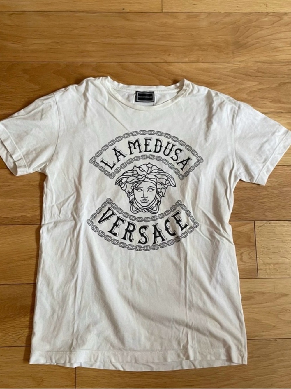 VERSACE White Medusa Logo Short Sleeve Tee